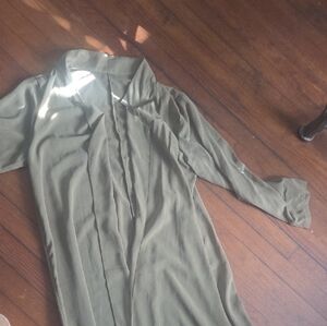 Women's Olive Button Down Shirt